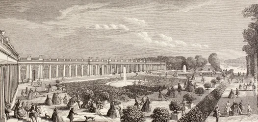 O Grande Trianon, Versalhes, no século XVIII, de "instituições, usos e costumes do século XVIII", publicado em 1875